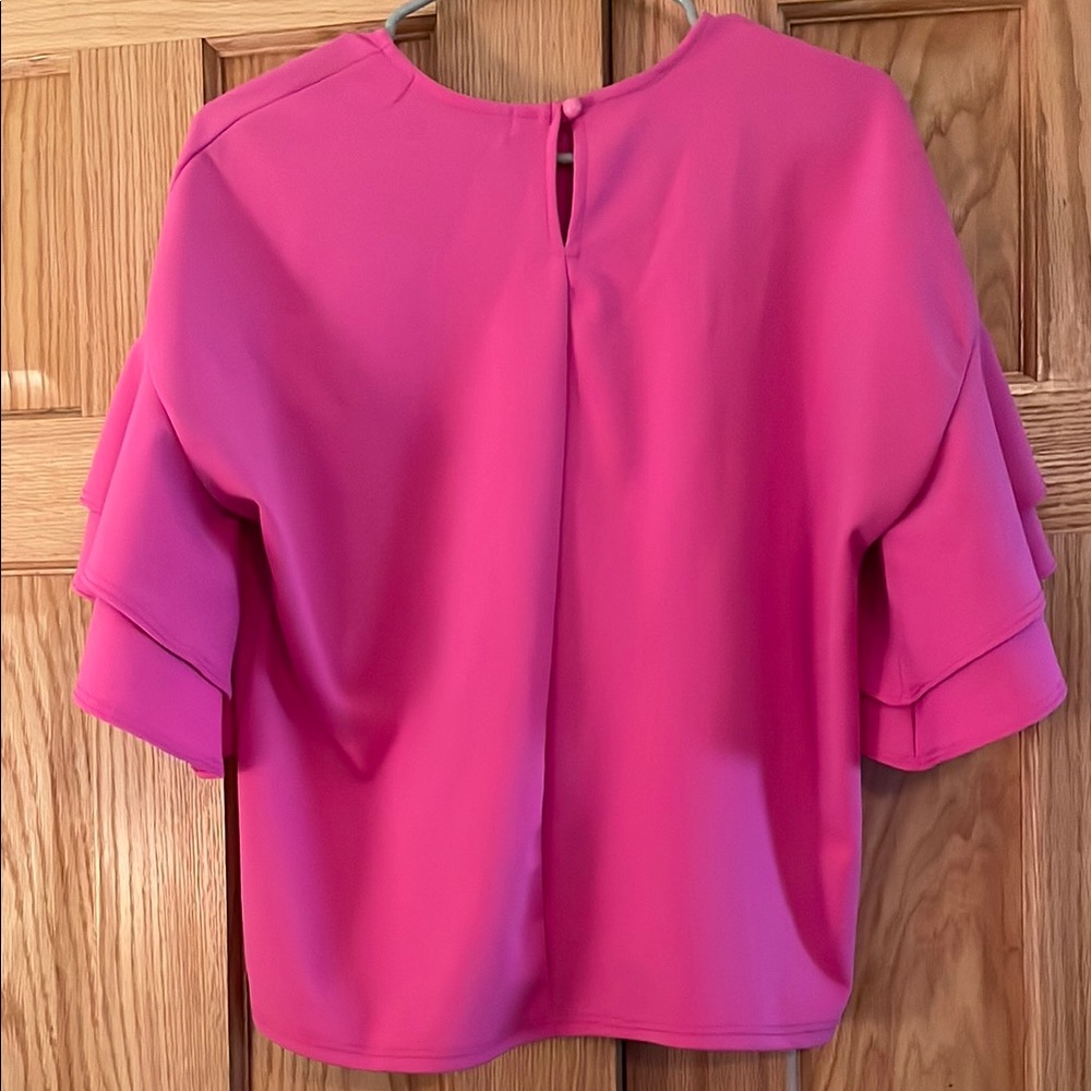 Pink Ruffle Sleeve Top - Picture 2 of 4